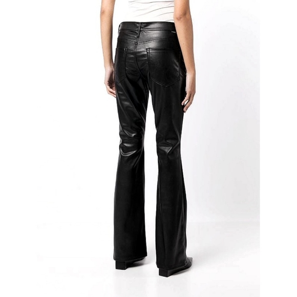 Mother The Weekender Heel Faux Leather Flared Pants - Picture 8 of 8